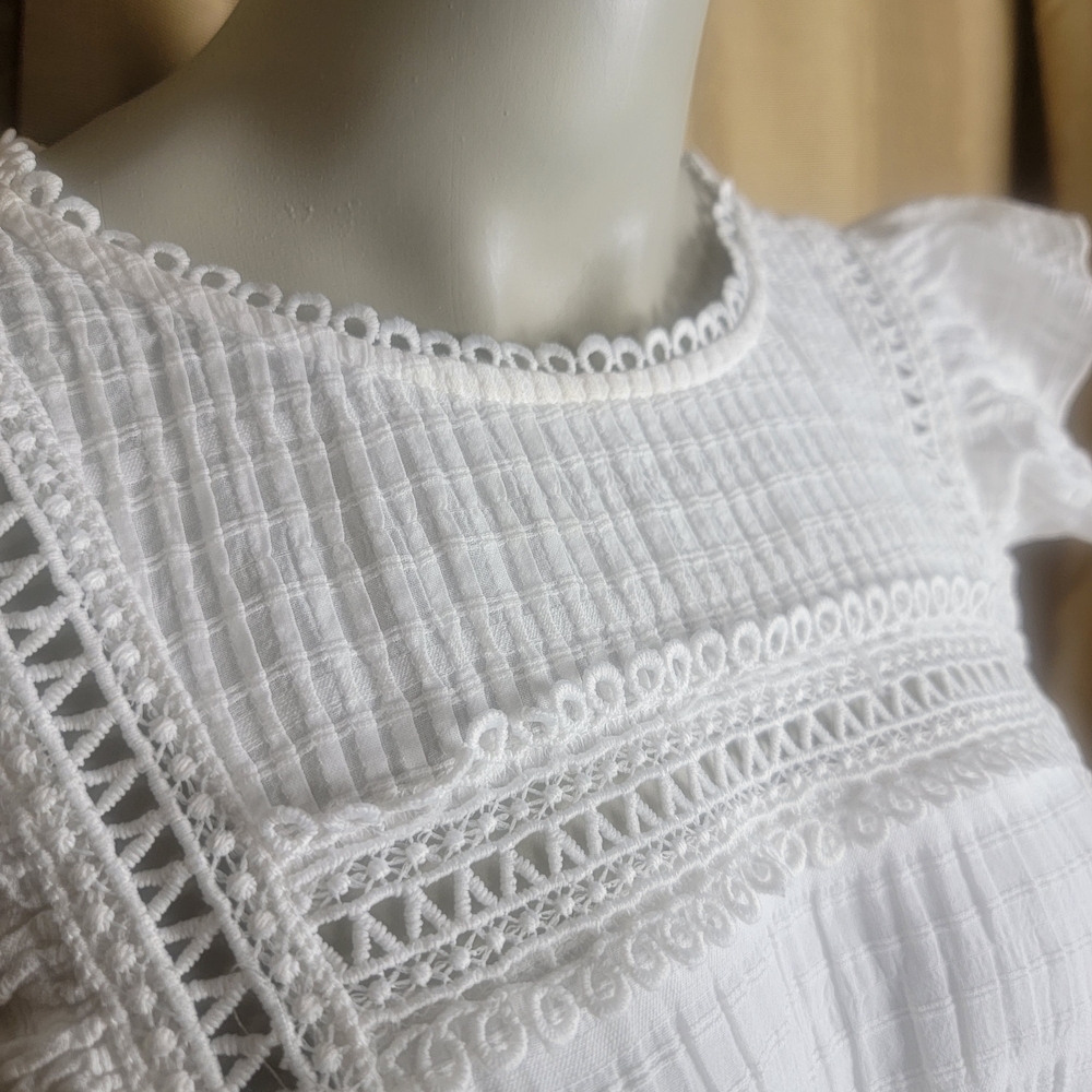 Wild Fable White Ruffled Dress - Picture 3 of 10